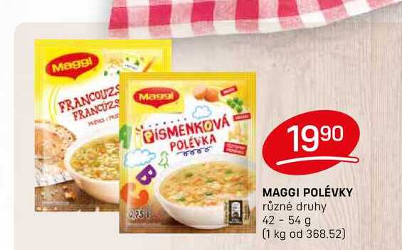 MAGGI POLÉVKY různé druhy 42-54 g 