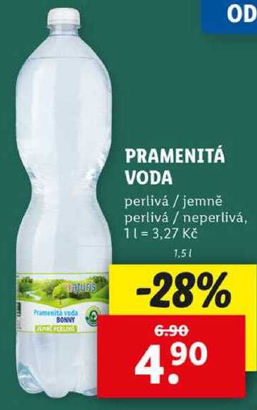 PRAMENITÁ VODA, 1,5 l