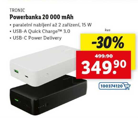 Powerbanka 20 000 mAh 