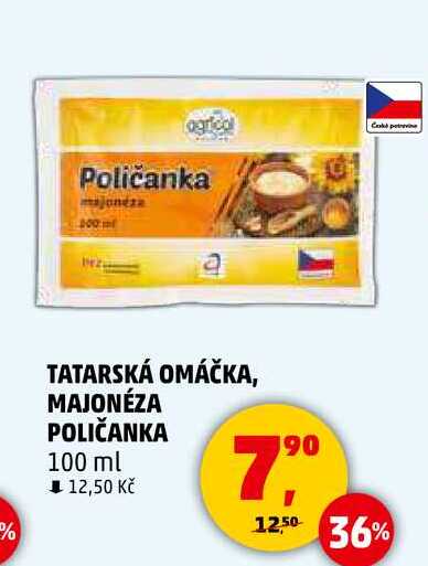 TATARSKÁ OMÁČKA, MAJONÉZA POLIČANKA, 100 ml 