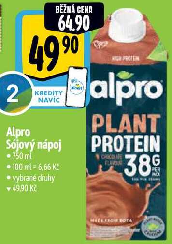 Alpro Sójový nápoj, 750 ml 