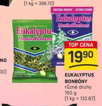 EUKALYPTUS BONBÓNY různé druhy 150 g