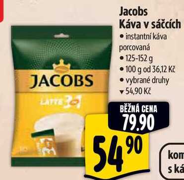 Jacobs Káva v sáčcích, 125-152 g