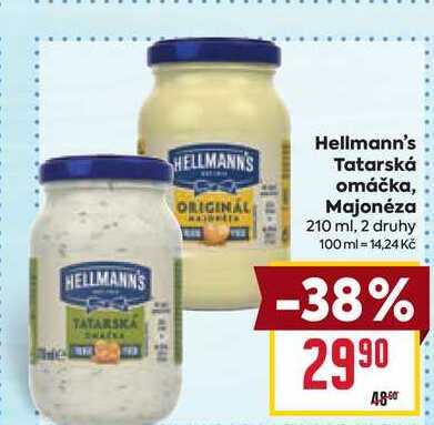 Hellmann's Tatarská omáčka 210 ml