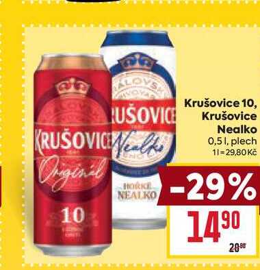 Krušovice Nealko 0,51, plech