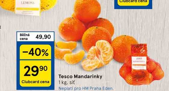 Tesco Mandarinky, 1 kg. síť 