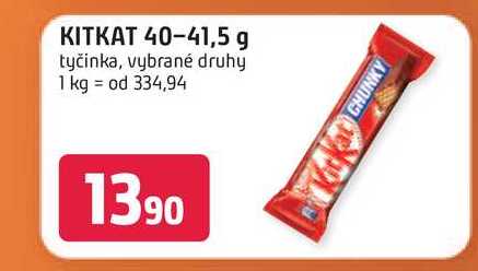 Kitkat 40-41,5 g tyčinka, vybrané druhy 