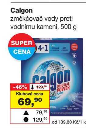 Calgon změkčovač vody proti vodnímu kameni, 500 g 