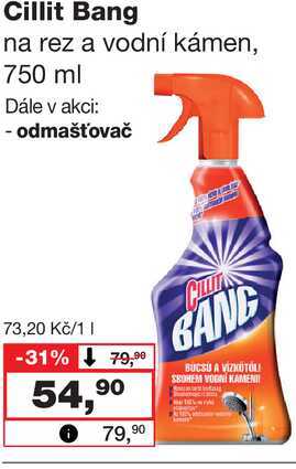 Cillit Bang na rez a vodní kámen, 750 ml 