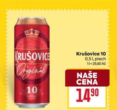 Krušovice 10 0,51, plech