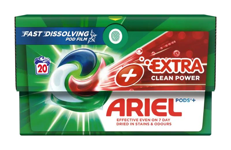 Ariel Prací kapsle All-in-1 PODS +Extra Clean Power, 20 pd