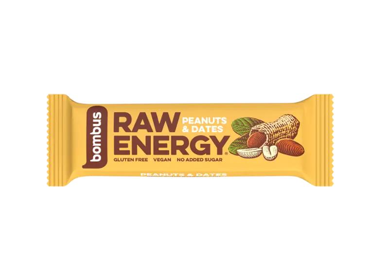 Bombus Tyčinka Bombus Raw Energy s arašídy a datlemi, 50 g