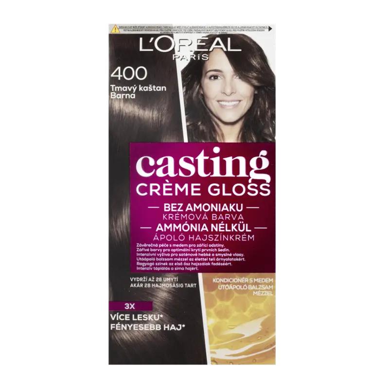 L'Oréal Barva na vlasy Casting Creme Gloss 400 tmavý kaštan, 1 ks