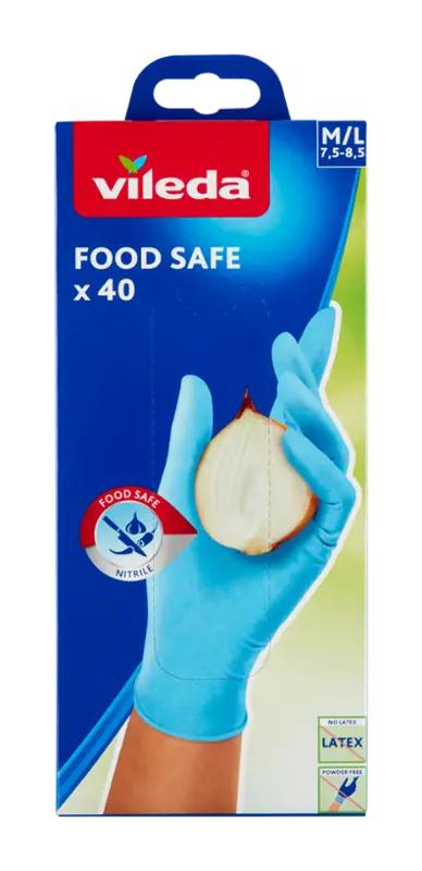 Vileda Jednorázové rukavice Food Safe M/L, 40 ks