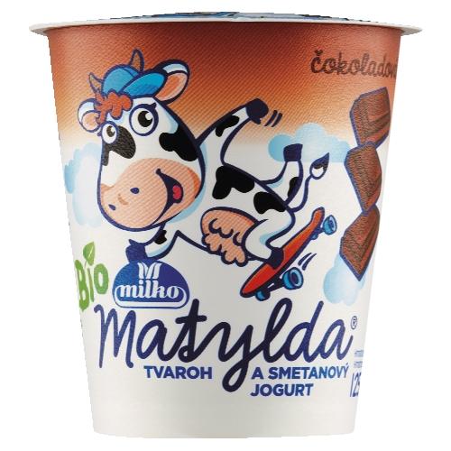 Milko Matylda BIO tvaroh a smetanový jogurt čokoládový, 125 g