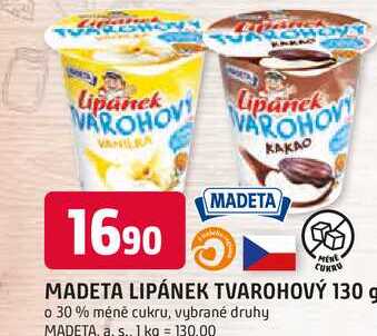 MADETA LIPÁNEK TVAROHOVÝ 130 g 