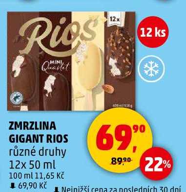 ZMRZLINA GIGANT RIOS různé druhy, 12x 50 ml 