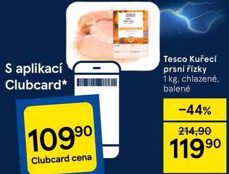 Tesco Kuřecí prsní řízky, 1 kg, chlazené, balené 