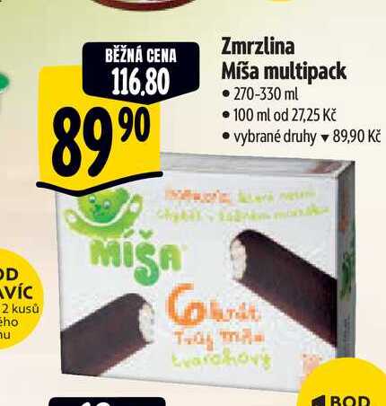   Zmrzlina Míša multipack 270-330 ml  