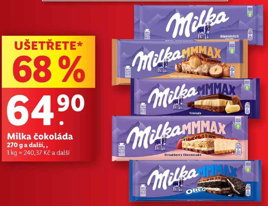 Milka čokoláda, 270 g a další