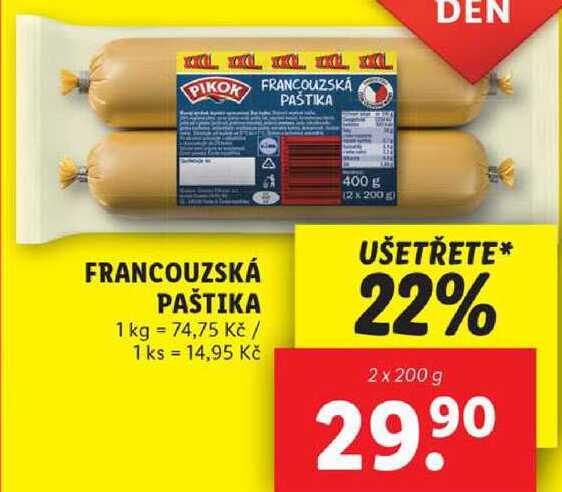 FRANCOUZSKÁ PAŠTIKA, 2x 200 g