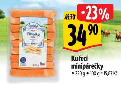 Kuřecí minipárečky, 220 g