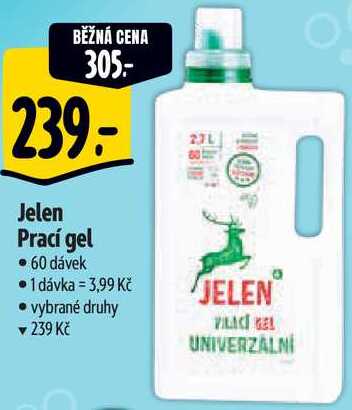 Jelen Prací gel, 60 dávek 