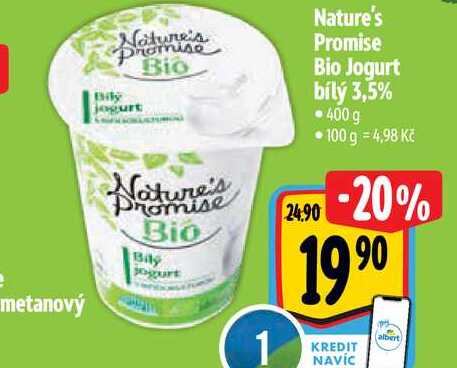  Nature's Promise Bio Jogurt bílý 3,5% 400 g 