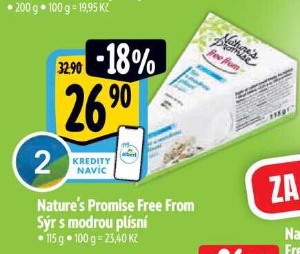  Nature's Promise Free From Sýr s modrou plísní 115 g 