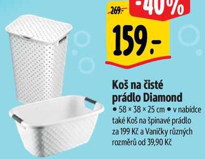 Koš na čisté prádlo Diamond 