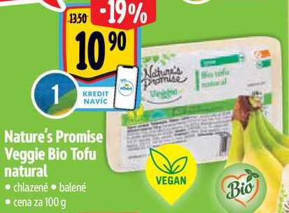 Nature's Promise Veggie Bio Tofu natural, cena za 100 g 