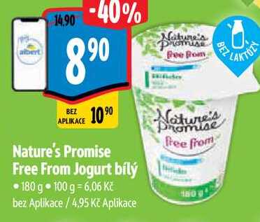 Nature's Promise Free From Jogurt bílý, 180 g 