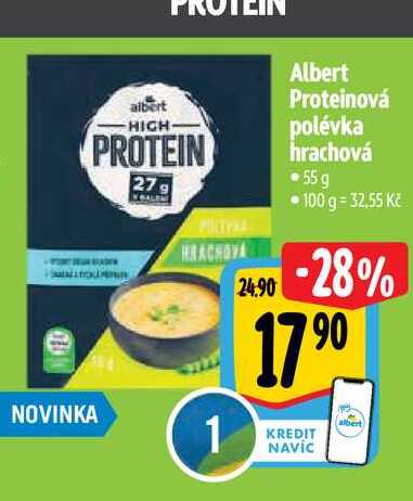   Albert Proteinová polévka hrachová 55 g 