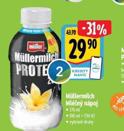  Müllermilch Mléčný nápoj  376 ml 