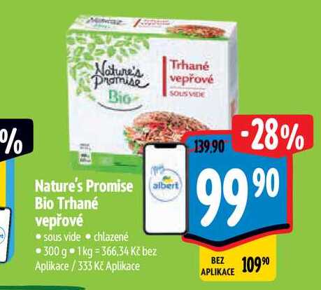 Nature's Promise Bio Trhané vepřové  300 g