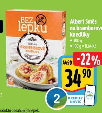   Albert Směs na bramborove knedlíky  300g  