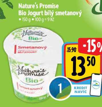 Nature's Promise Bio Jogurt bílý smetanový, 150 g