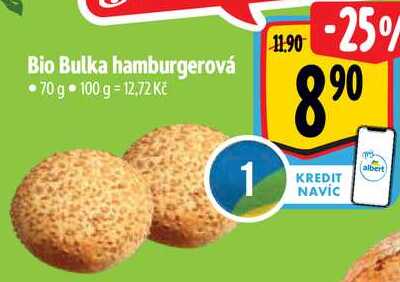 Bio Bulka hamburgerová, 70 g 