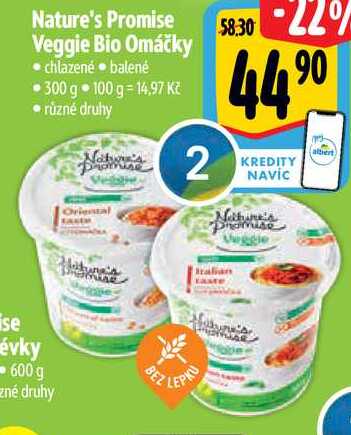 Nature's Promise Veggie Bio Omáčky, 300 g