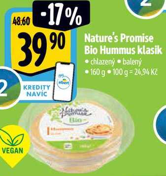 Nature's Promise Bio Hummus klasik, 160 g