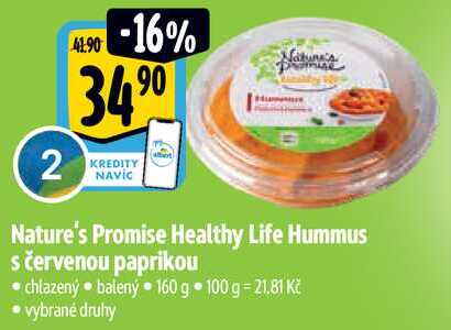 Nature's Nature's Promise Healthy Life Hummus s červenou paprikou, 160 g