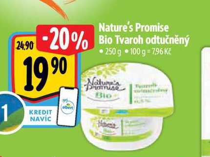  Nature's Promise Bio Tvaroh odtučněný 250 g