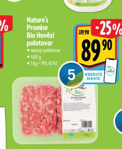 Nature's Promise Bio Hovězí polotovar 460 g