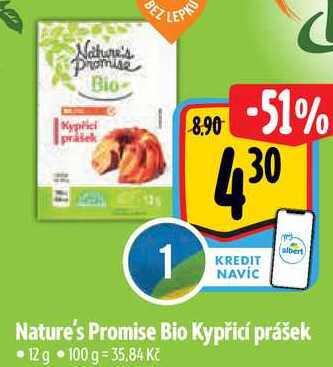 Nature's Promise Bio Kypřicí prášek, 12 g 