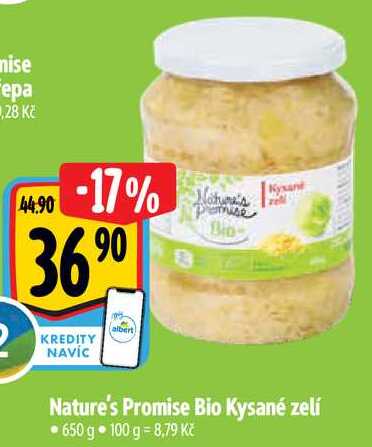 Nature's Promise Bio Kysané zelí, 650 g 