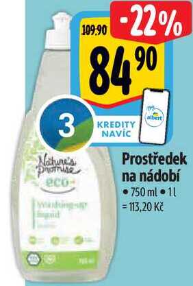 Prostředek na nádobí, 750 ml