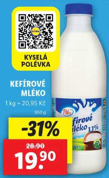 KEFÍROVÉ MLÉKO, 950 g