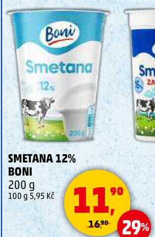 SMETANA 12% BONI, 200 g 