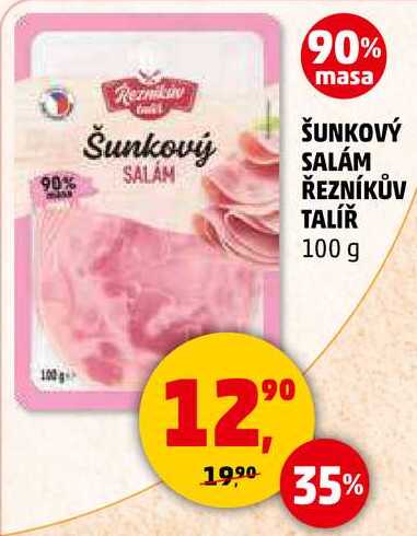 ŠUNKOVÝ SALÁM ŘEZNÍKŮV TALÍŘ, 100 g 