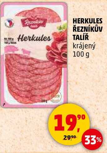 HERKULES ŘEZNÍKŮV TALÍŘ krájený, 100 g 